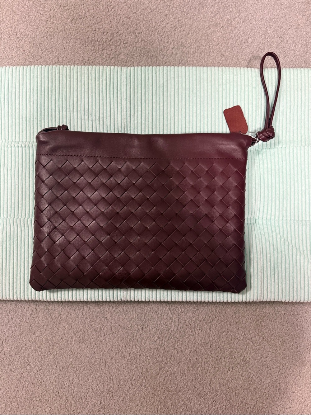 NWT Woven Leather Pouch